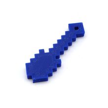 Лопата из Minecraft, 3d модель брелок синий