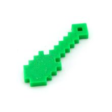 Лопата из Minecraft, 3d модель брелок зеленый