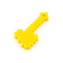 Топор из Minecraft, 3d модель брелок желтый