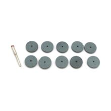 Шлифовальный круг для дрели или гравера серый 10 штук + держатель 3 мм