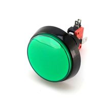 Кнопка без фиксации с подсветкой 60ММ зеленая