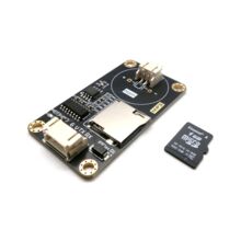 Миниатюрный модуль MP3 проигрывателя с усилителем 0.5W UART + MicroSD 1ГБ