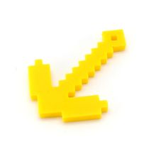 Кирка из Minecraft, 3d модель брелок желтый
