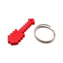 Лопата из Minecraft, 3d модель брелок красный
