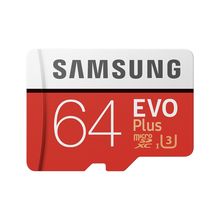 Карта памяти Samsung EVO Plus U1 microSDXC 64Gb, Class 10, 100 MB/s