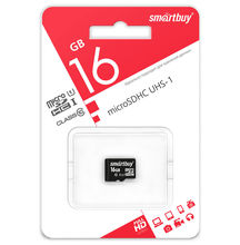 Карта памяти Smartbuy MicroSDHC 16Gb, Class 10