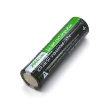 Аккумулятор Li-ion GoPower ICR18650 3С 3.7V 2000mAh без защиты с плоским контактом 1 шт