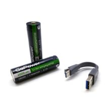 Аккумулятор Li-ion GoPower ICR18650 BOX2 3.7V 2000mAh Type-C (2/20/240)