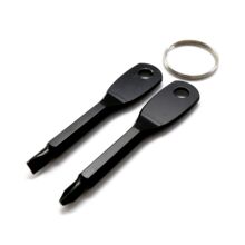 Набор мини-отверток в виде брелока для ключей крестовая+шлицевая (Черный)