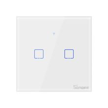 Умный беспроводной Wi-Fi настенный переключатель Sonoff TX Series T1 WiFi & RF Wall Switches (EU, 2 Gang, White)