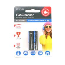 Батарейка GoPower LR6 AA BL2 Alkaline (Щелочная) 1.5V 2 шт