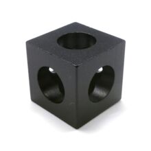 3-х сторонний соединитель Link CNC “Куб” для профиля 2020 (Черный)