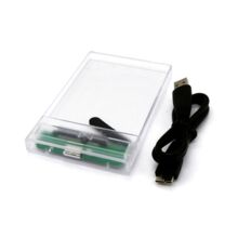 Корпус для внешнего 2.5” HDD/SSD USB3.0 MicroUSB-B Прозрачный