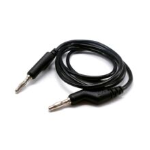 Провод тестера банан - банан, цвет черный, длина 1м