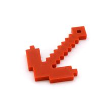 Кирка из Minecraft, 3d модель брелок красный