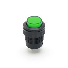 Кнопка зеленая с подсветкой R16-503BD