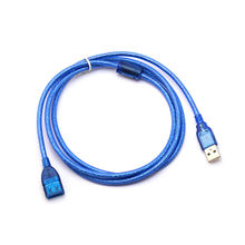 Провод USB Male – USB Female, удлинитель 1.5 метра, голубой