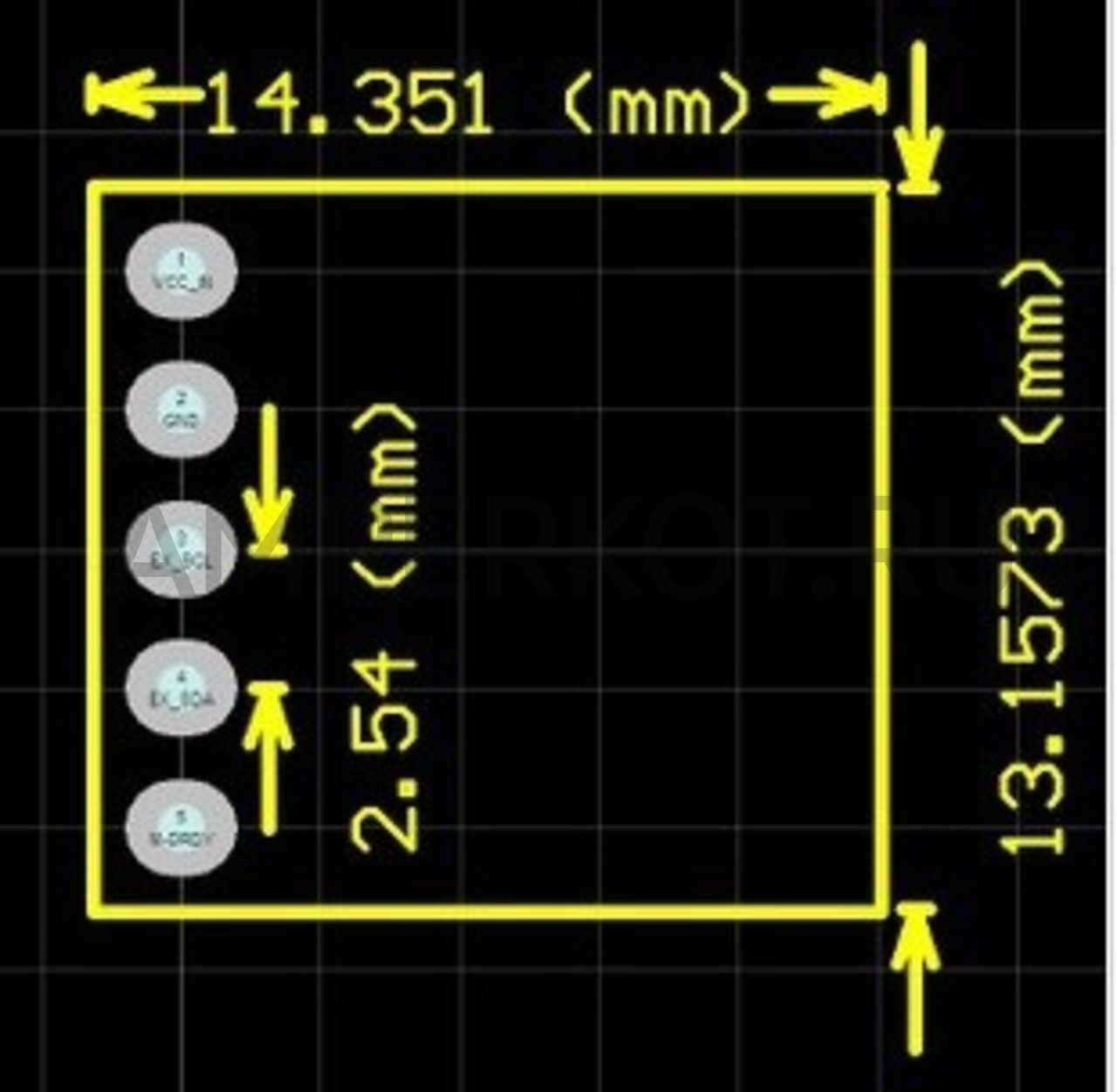 Купить Модуль GY-271 (трехосевой цифровой компас на микросхеме QMC5883L)