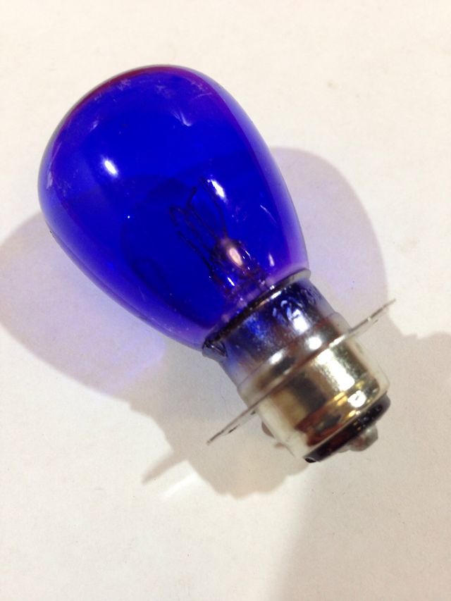 лампа 12V 35/35W, P15d-25-3, синяя