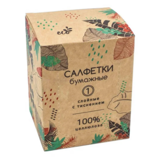 Салфетки диспенсерные в коробке, 1-слойные, 100 листов, 17х16,5 см