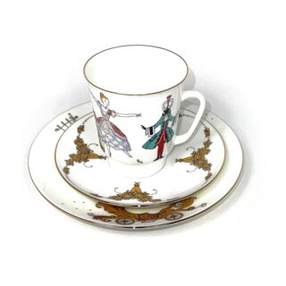 Трёхпредметный комплект Императорский фарфоровый завод, форма Майская, серия Балет, рисунок Золушка