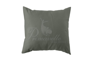 Наволочка из однотонного сатина на молнии графит, размер 52x74