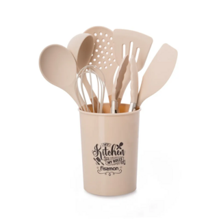 17294 FISSMAN Набор кухонных инструментов FELAN 8 пр. (силикон+бук)