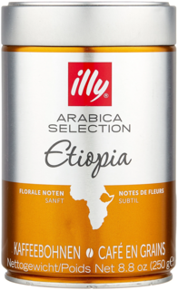 Кофе в зёрнах ILLY Arabica Ethiopia/Эфиопия, жестяная банка, 250 гр