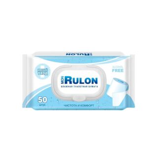 Влажная туалетная бумага Mon Rulon с клапаном, 50 шт.