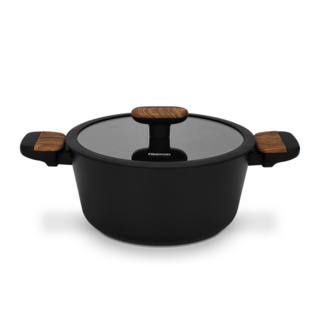 14513 FISSMAN Кастрюля FEORELLA 22x10,5см / 3,36л со стеклянной крышкой (алюминий)