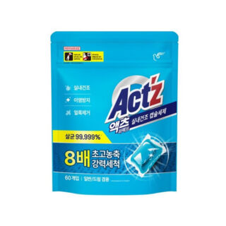 888861 "Pigeon" "ACT'Z"  Концентрированный гель для стирки белья для стиральных машин в капсулах  (быстрая сушка в помещ. и в сырую погоду) 60 шт 1/9