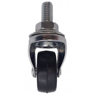 Колесо поворотное черная резина с болтом 50мм SCRT 25