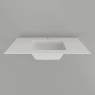 Столешница керамическая со встроенной раковиной Aqua Elegance 101, Белый, AAEPS101S