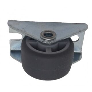 Колесо для тележек и мебели 30мм не поворотное серая резина FC 15 GR