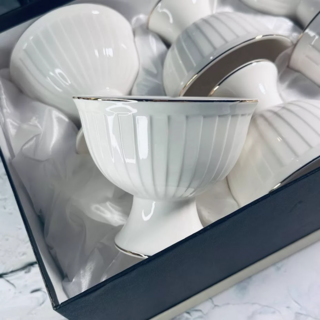 Набор из 6 креманок Lenardi MARZIPAN GREY 11,5 см, в подарочной упаковке, арт. 102-038