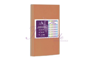 Наволочка из однотонного сатина с ушками терракот, размер 52x74