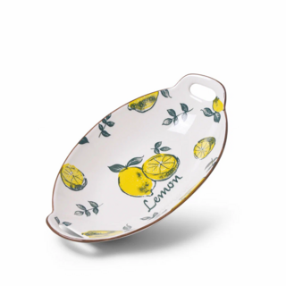 6035 FISSMAN Форма для сервировки с ручками LIMONCELLO 26,5х15,5х5,3см (фарфор)