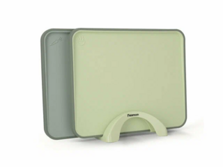 8058 FISSMAN Набор из 2 разделочных досок 34х28см цвет зеленый (пластик+ТПР)