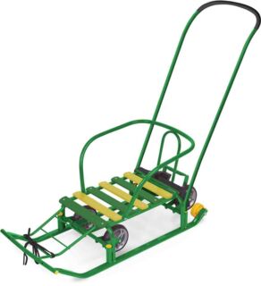 Санки Тимка 5  Универсал с колесом 1/10 Т5У зеленый