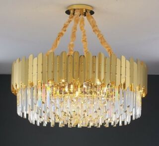 Люстра Lenardi диаметр 100+80 см, высота 45 см, кристаллы, нержавеющая сталь, арт. 299-248