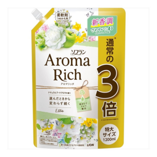 Кондиционер для белья AROMA длительного действия Aroma Rich Ellie/Элли с богатым ароматом натуральных масел (аромат унисекс) 1200 мл, мягкая упаковка с крышкой