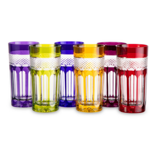 Набор стаканов для воды Cristal de Paris Мирей 360 мл, 6 шт, 6 цветов