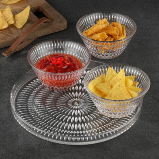 ETHNO - Набор из 4 ( 1 тарелка с бортом 22 см и 3 салатника 11 см)