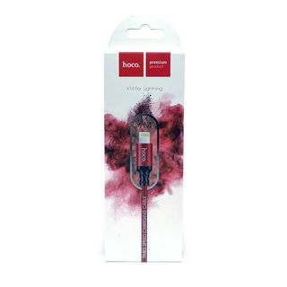 USB кабель HOCO X14 Times Speed Lightning 8-pin, 1м, TPE (черный с красным)