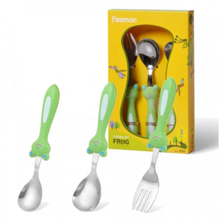 3562 FISSMAN Набор 3 пр. ЛЯГУШКА столовые приборы (нерж.сталь)