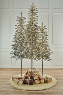 Ель искусственная заснеженная с лампочками Королева Тянь Шаня 2,5 м