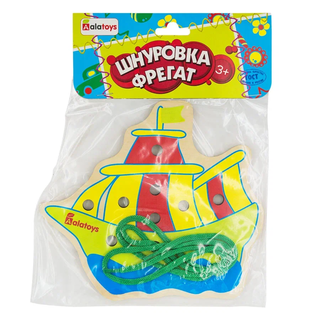 Шнуровка Фрегат, развивающая игрушка для детей, арт. ШН29