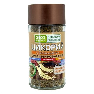 Цикорий Экологика с женьшенем, стеклянная банка, 85 гр