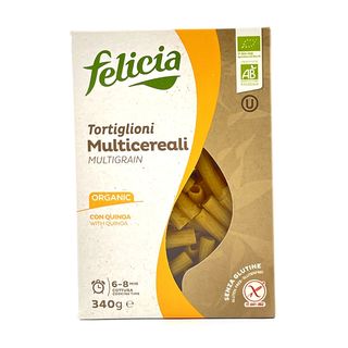 Паста Felicia Тортильони 4 злака (кукуруза, рис, гречиха, киноа), 340г