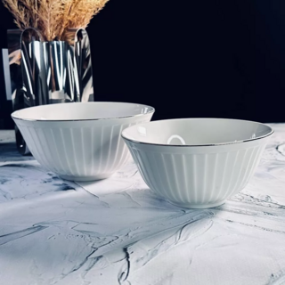 Набор из 6 салатников, 18см, Lenardi серия MARZIPAN GREY, в подарочной упаковке, фарфор, арт.102-050